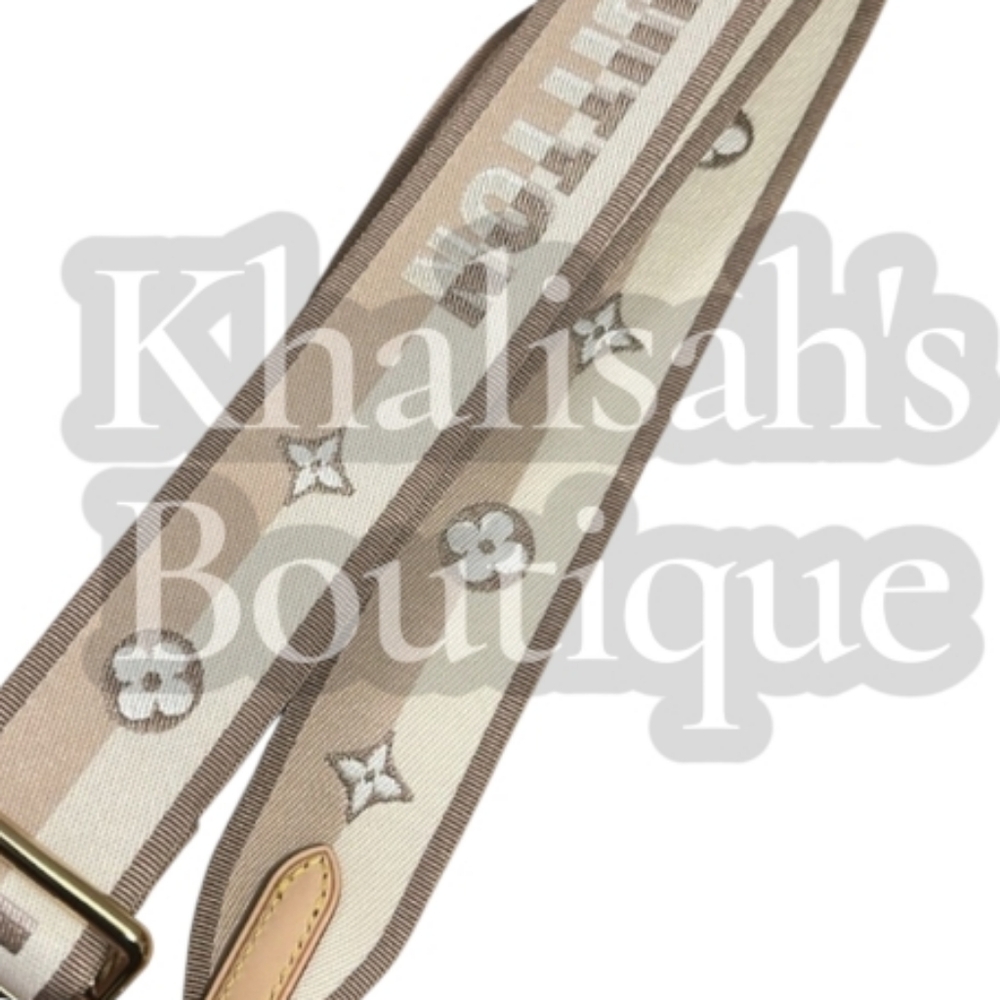 NEW!!! Louis Vuitton LV Jacquard Shoulder GUILTAR BEIGE WOVEN Strap NWOT - Picture 4 of 7